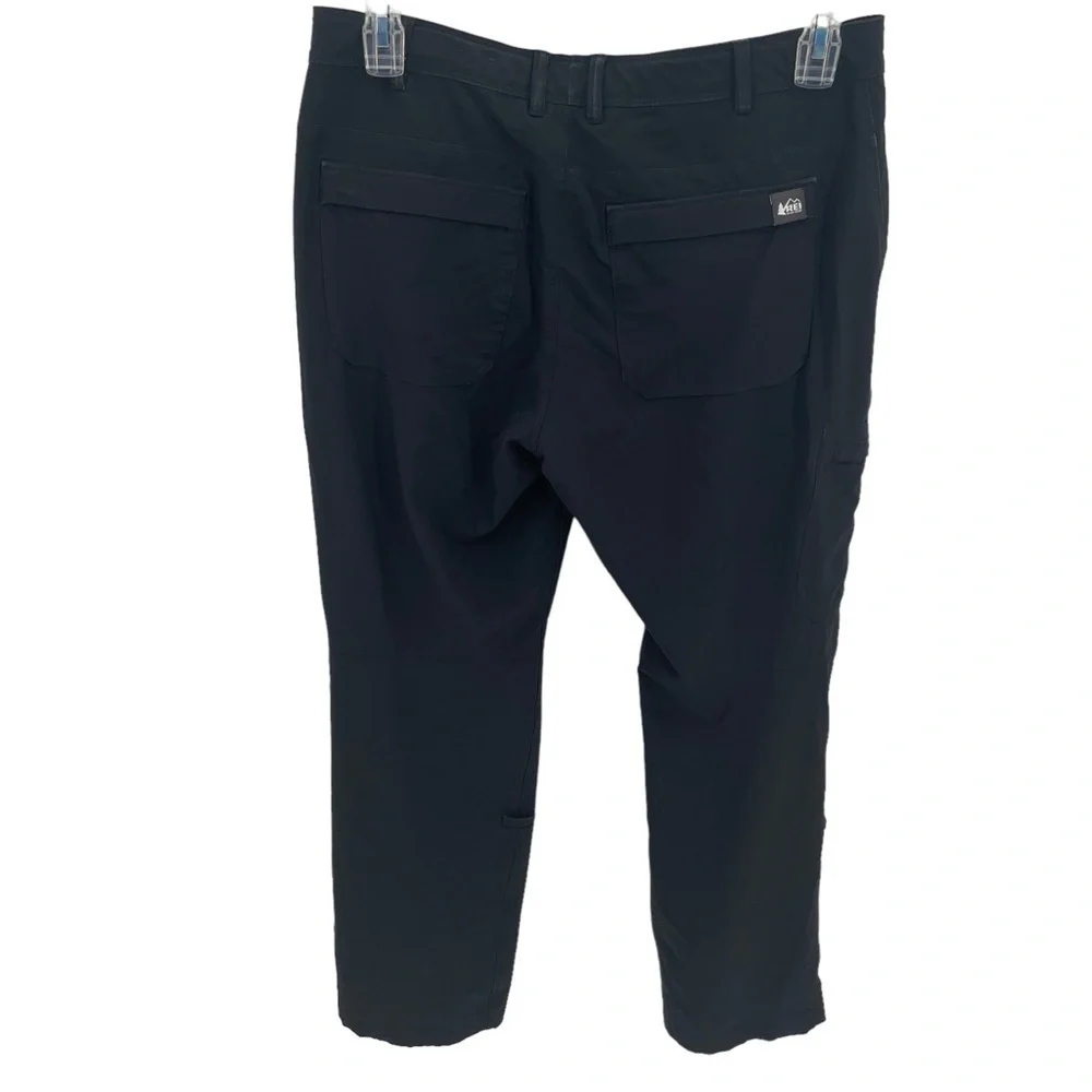 REI Co-Op Women Kornati Roll-Up Convertible Hiking Pants Size 12P Black Outdoors